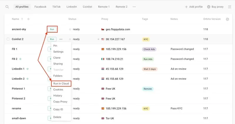 設定 GoLogin Free 的顯著優勢